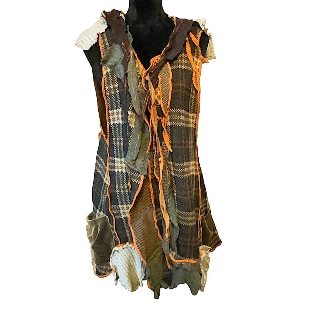 Funky Threadz Cottagecore Sleeveless Long Duster EUC Festival Clothing S/M